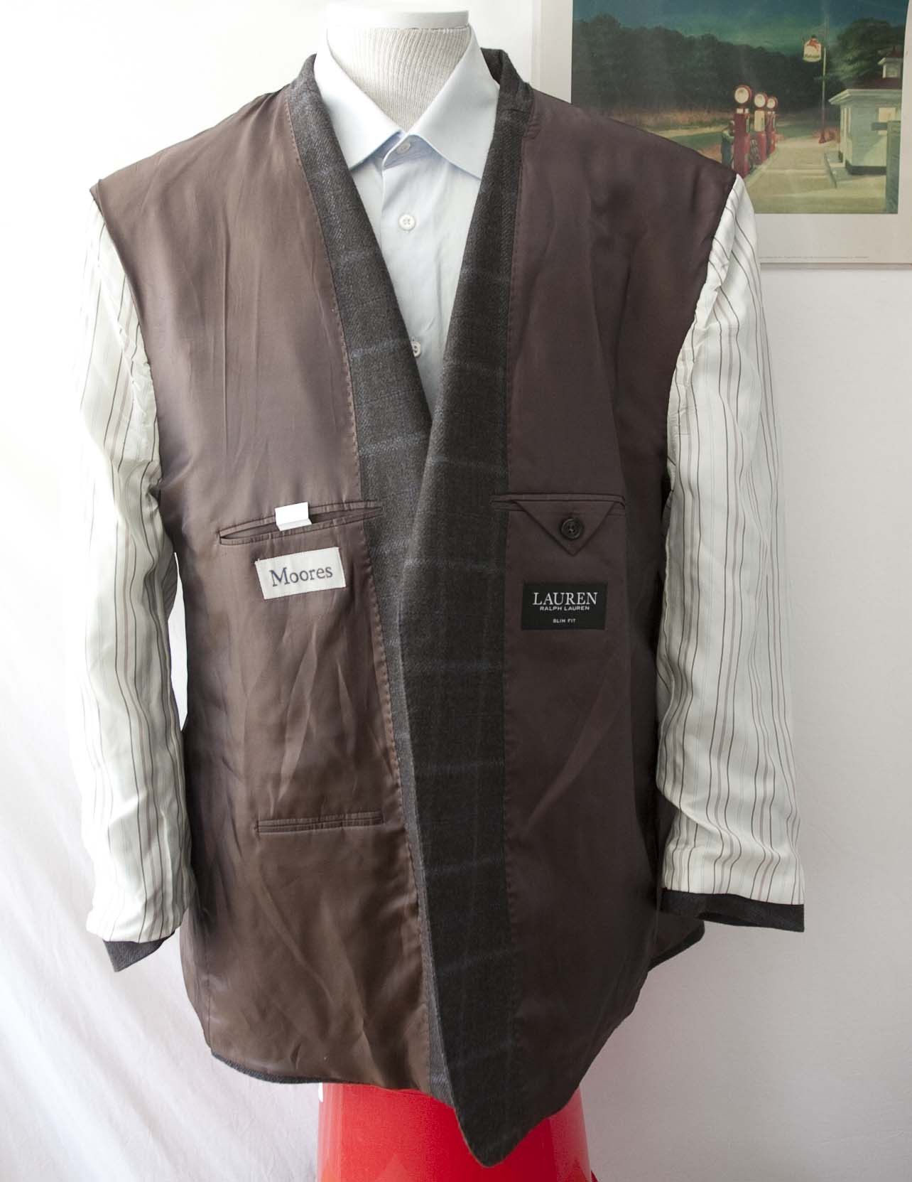 Lauren Ralph Lauren Lauren Ralph Lauren Jacket Wool Size 50R Brown Plaid Size 50R - 8 Thumbnail