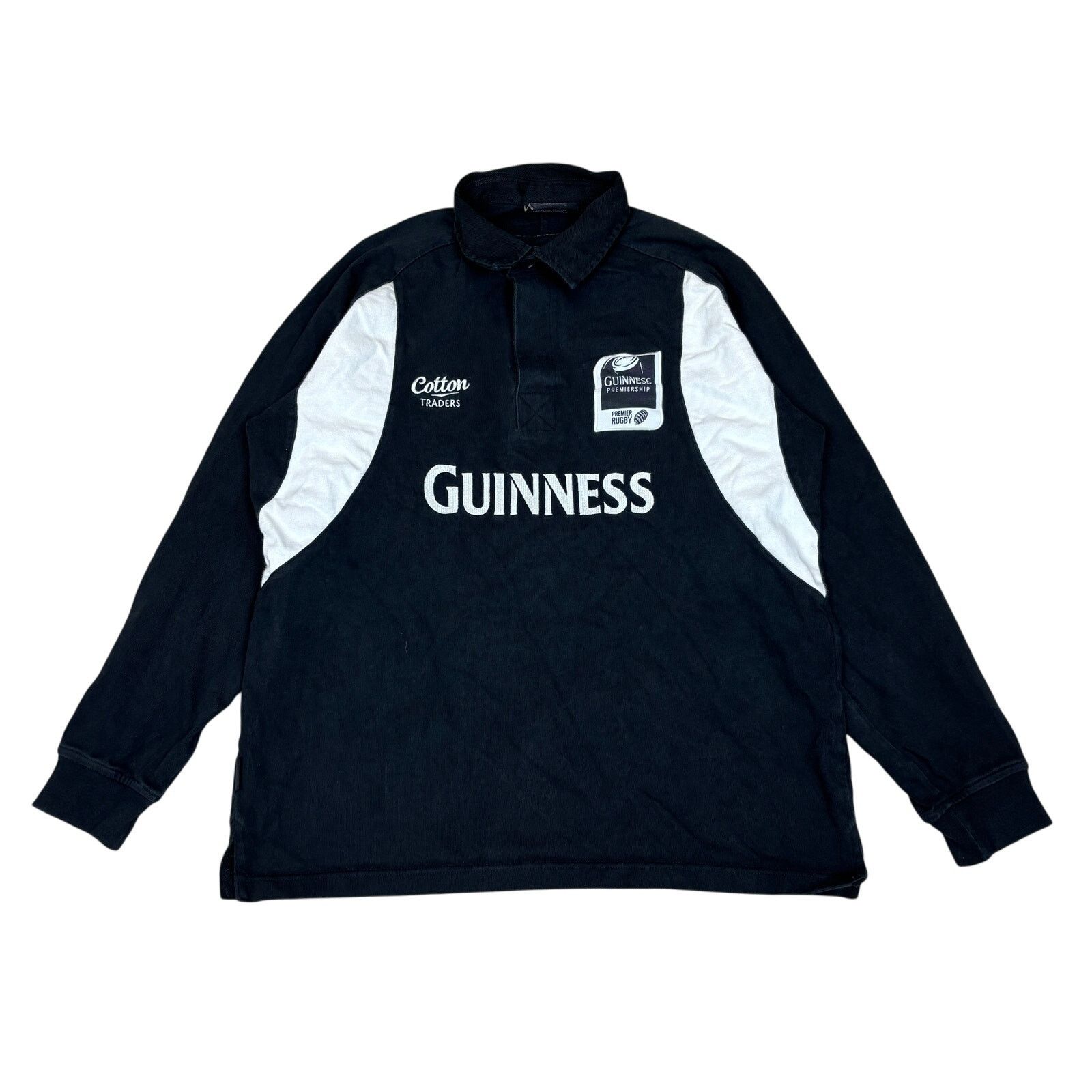 Vintage Guinness Premiership Long Sleeve Rugby Shirt Men's M