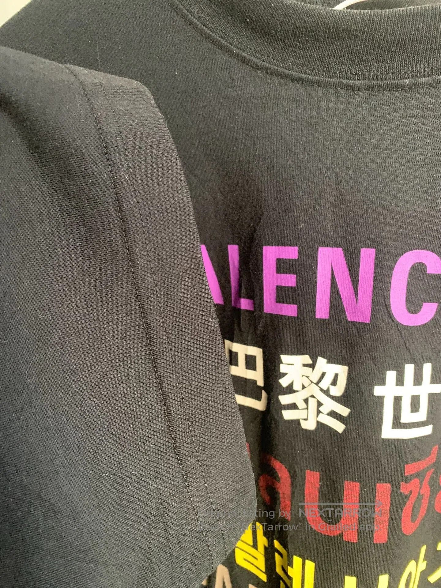 Balenciaga Balenciaga Seven Language Short Sleeve T. Size US M / EU 48-50 / 2 - 6 Thumbnail