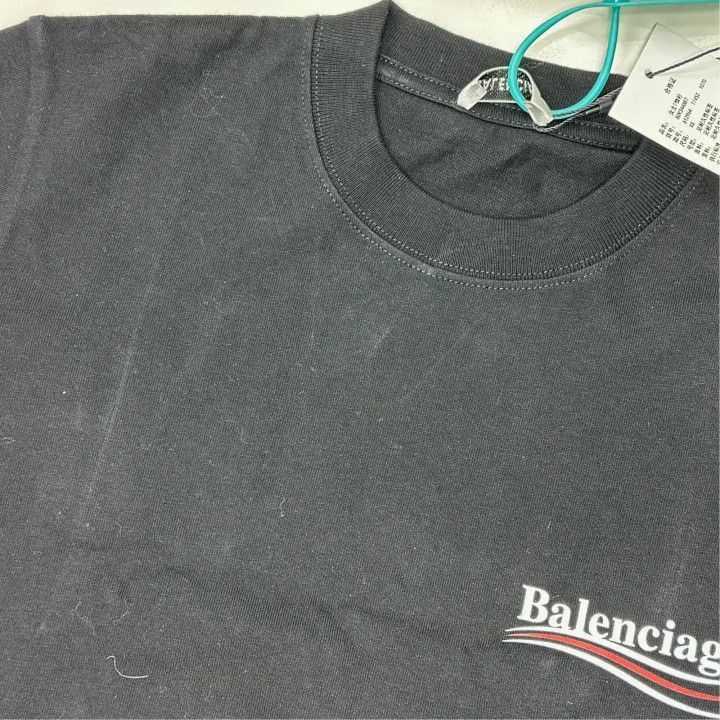 Balenciaga Balenciaga Logo Print Short Sleeve T-Shirt 0079-2507 Size XS / US 0-2 / IT 36-38 - 5 Thumbnail