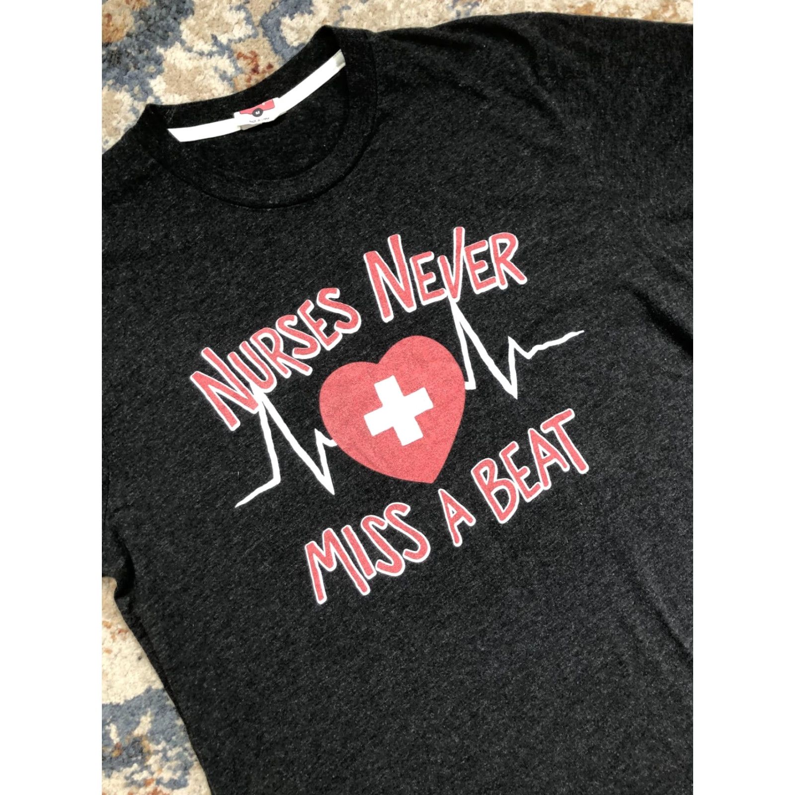 Vintage Homage Nurses Never Miss A Beat Shirt Mens Medium Gray Nurse Graphic Tee Medical Size US M / EU 48-50 / 2 - 3 Thumbnail