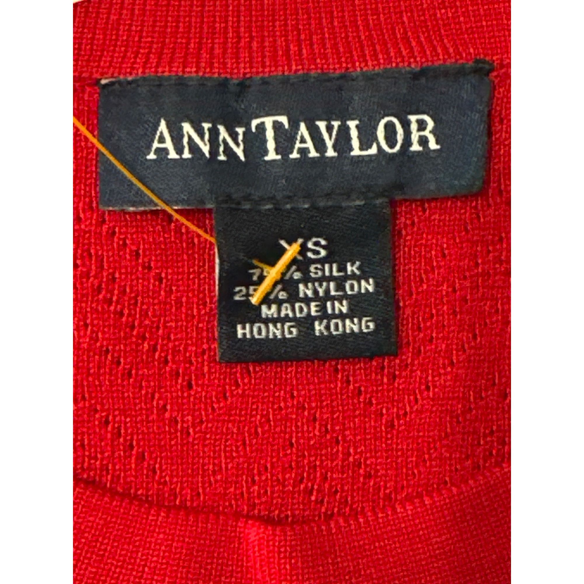 Ann Taylor Ann Taylor XS Red Silk Knit Sleeveless Top Vintage Minimalis Size XS / US 0-2 / IT 36-38 - 9 Thumbnail
