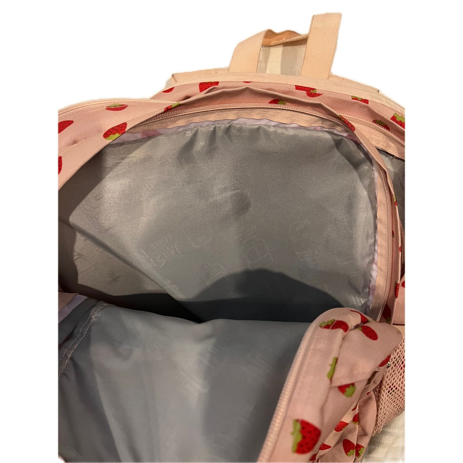 Jansport JanSport Pink Strawberry Big Student 3 Section Backpack Size 30 - 4 Thumbnail