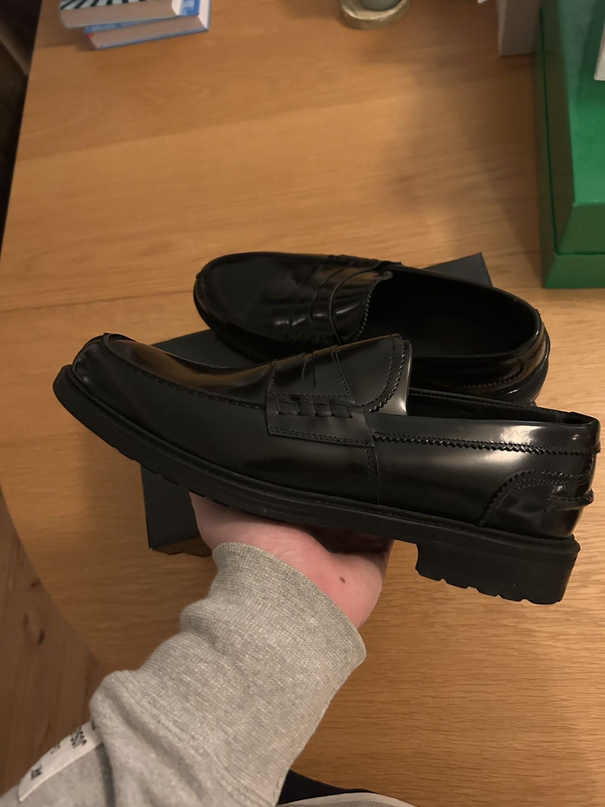 Saxony Arran Black Calf Loafers Size US 10 / EU 43 - 5 Thumbnail