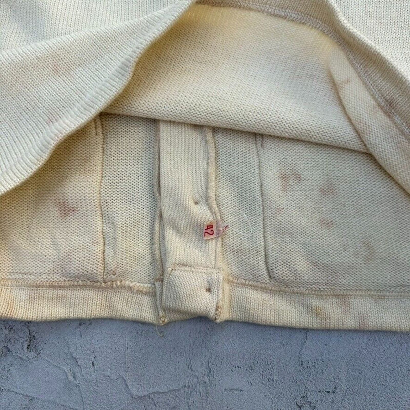 Vintage Vtg Harris Flippen Letterman Sweater Distressed Size US M / EU 48-50 / 2 - 6 Thumbnail