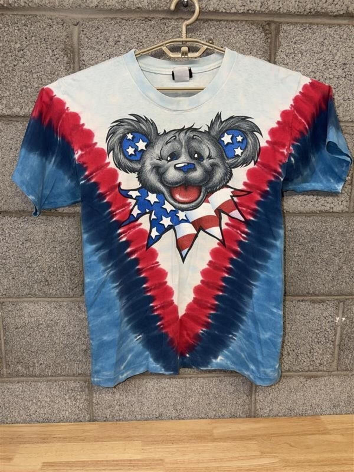 Liquid Blue Grateful Dead Bear Tie Dye Small Oversized Liquid Blue 2000s Size US S / EU 44-46 / 1 - 1 Thumbnail