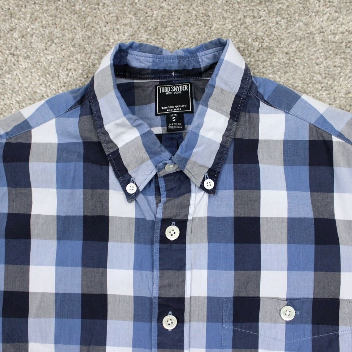 Todd Snyder Todd Snyder Shirt Mens Small Blue Plaid Button-Up Long Sleeve Tailored Regular Fit Vintage: No Size US S / EU 44-46 / 1 - 5 Thumbnail