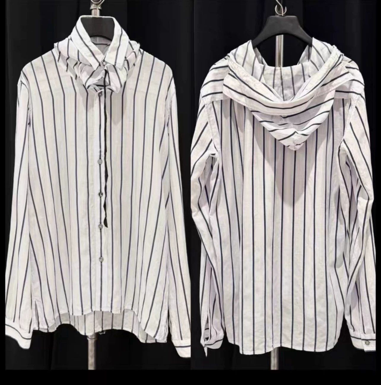 Ann Demeulemeester Ann Demeulemeester, Auntie's 14SS Striped Shirt Size US XXS / EU 40 - 3 Thumbnail