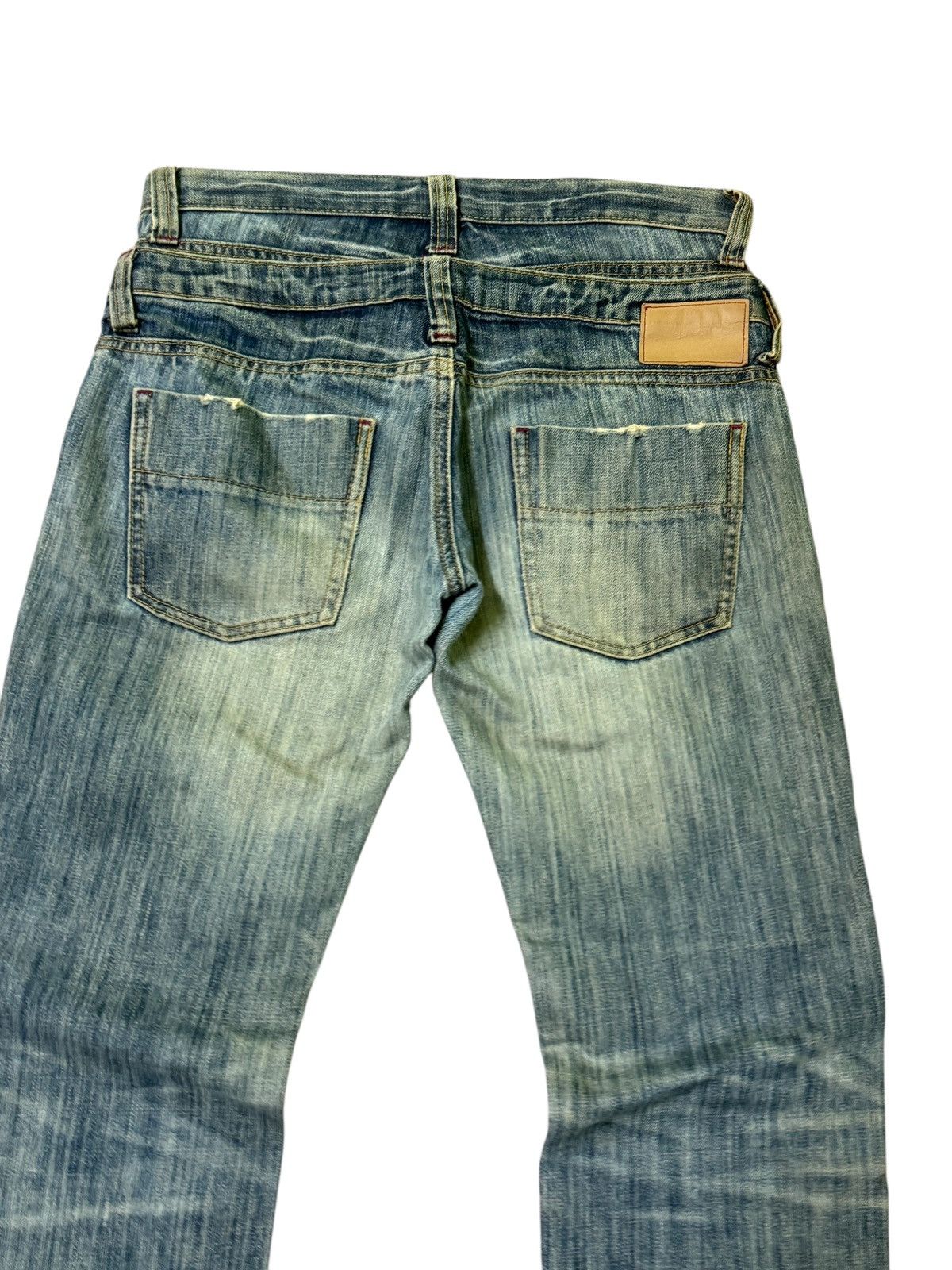 Hysteric Glamour × Japanese Brand LUCKY STORE DOUBLE WAIST JUNYAWATANBE STYLE DISTRESSED DENIM Size US 30 / EU 46 - 14 Thumbnail