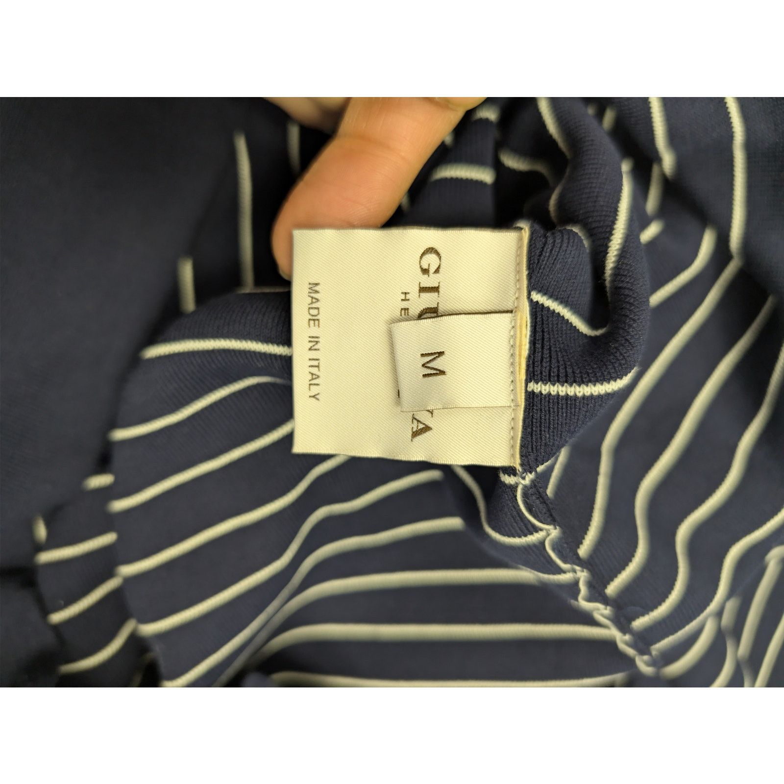 Other o1rshd1 CC20 Giuliva Round Collar Striped Sweater Blue/White Size US M / EU 48-50 / 2 - 18 Thumbnail