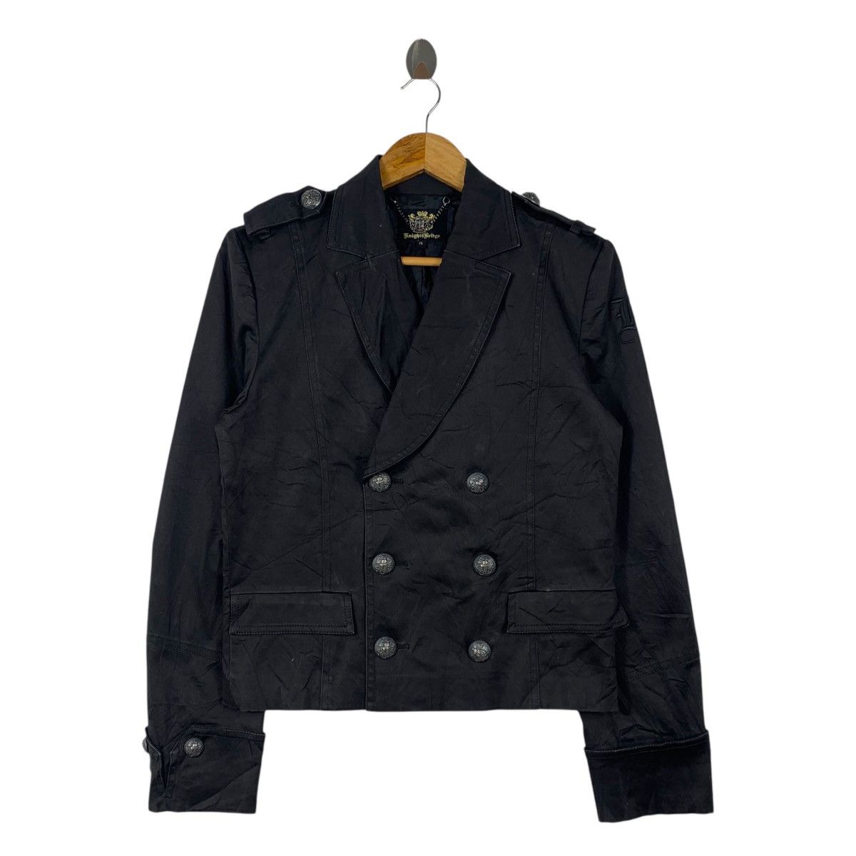 Knightsbridge KNIGHT BRIDGE Skull Japanese Brand Backhit Logo Coat Jacket Size S / US 4 / IT 40 - 1 Thumbnail
