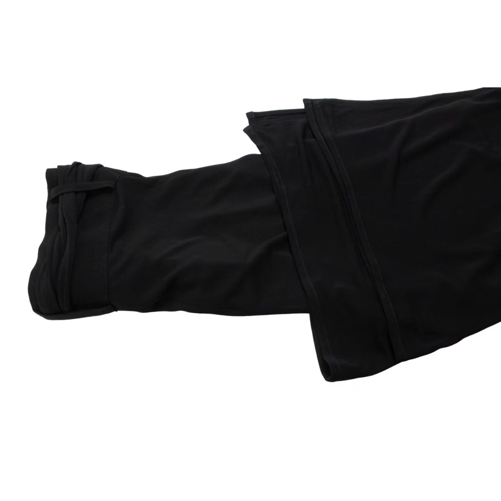 Vintage Tricot Chic Trousers Women's US 12 Wide Leg Stretchy Pull On Belted Black Size 34" / US 12 / IT 48 - 5 Thumbnail