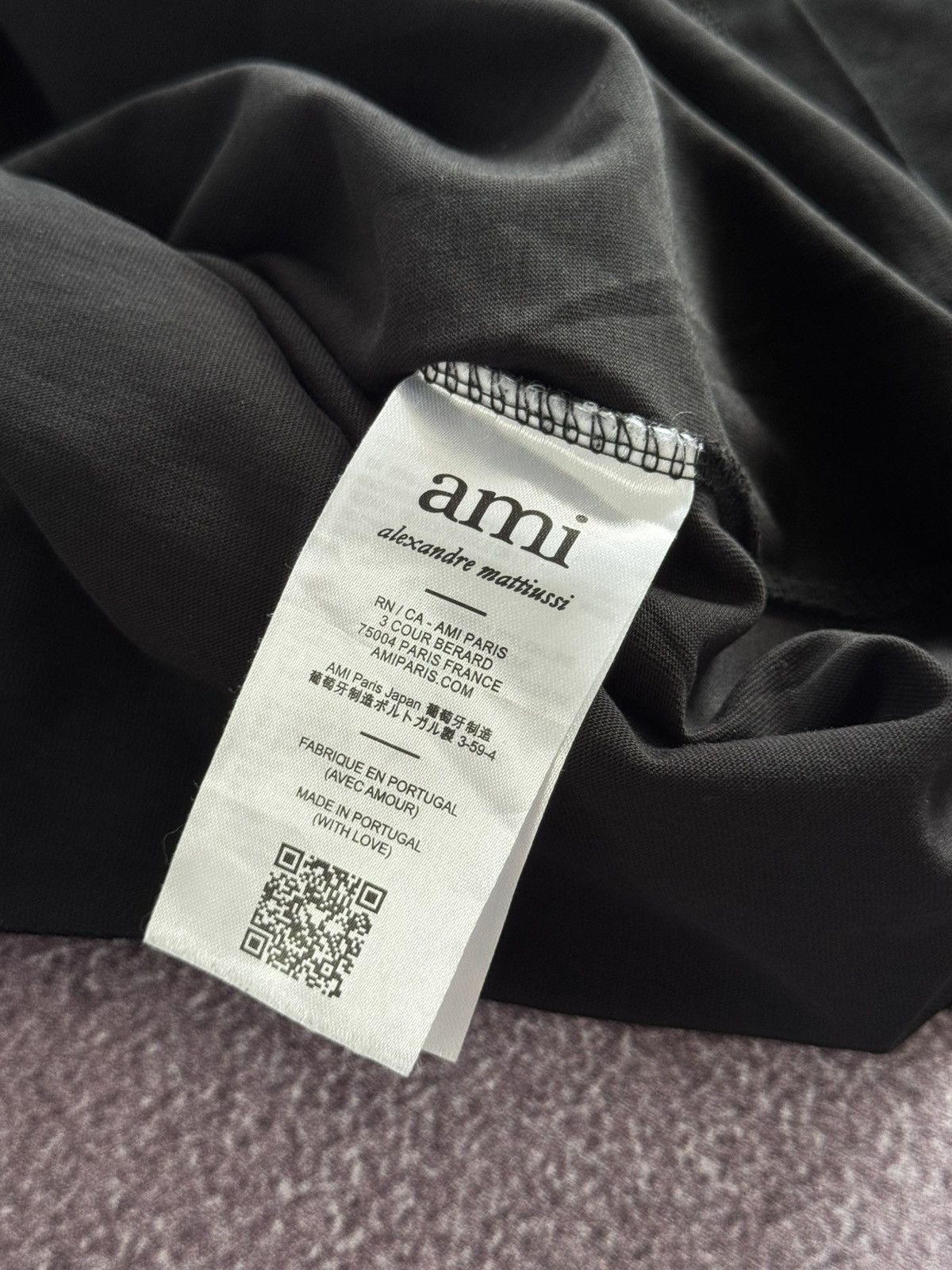 AMI Ami Paris Rhinestones Heart Logo Womens Black T-Shirt Size XL / US 12-14 / IT 48-50 - 8 Thumbnail