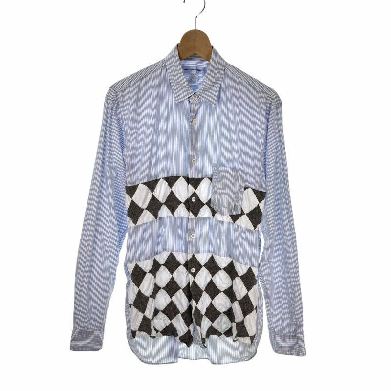 Comme des Garcons SHIRT Shirt Wool check switching striped