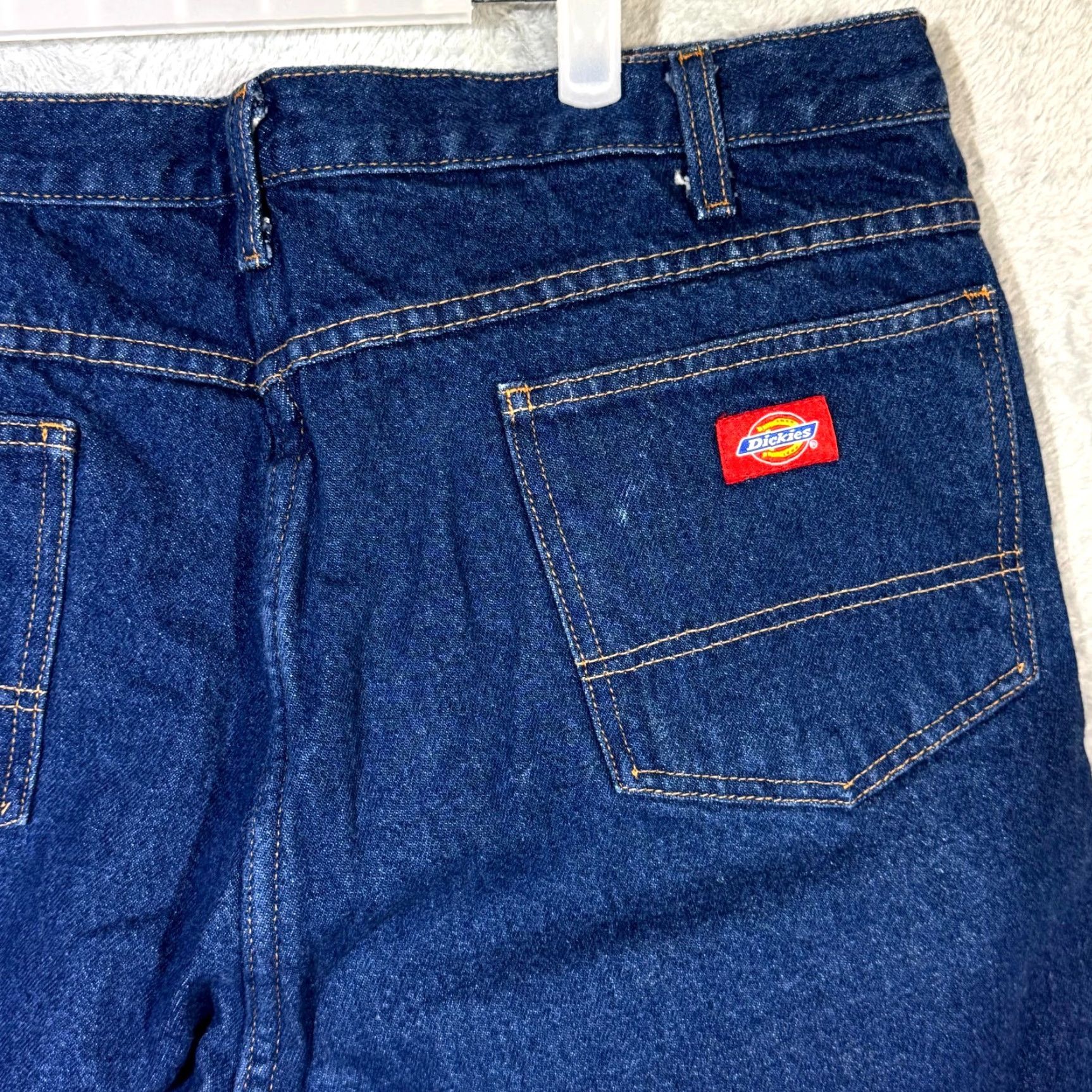 Dickies Dickies Jeans Mens 40x30 Blue Denim Flannel-Lined Straight Leg High Rise Plaid Denim Jeans Mens Size US 40 / EU 56 - 7 Thumbnail