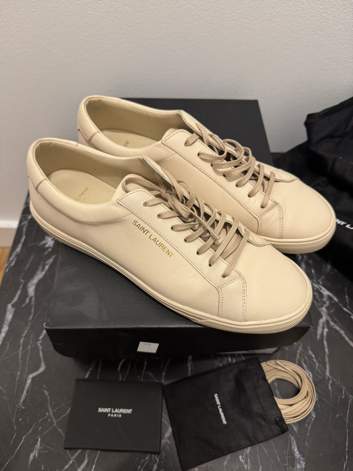 Saint Laurent Paris Andy Low Top Sneaker Size US 12 / IT 42 - 1 Thumbnail