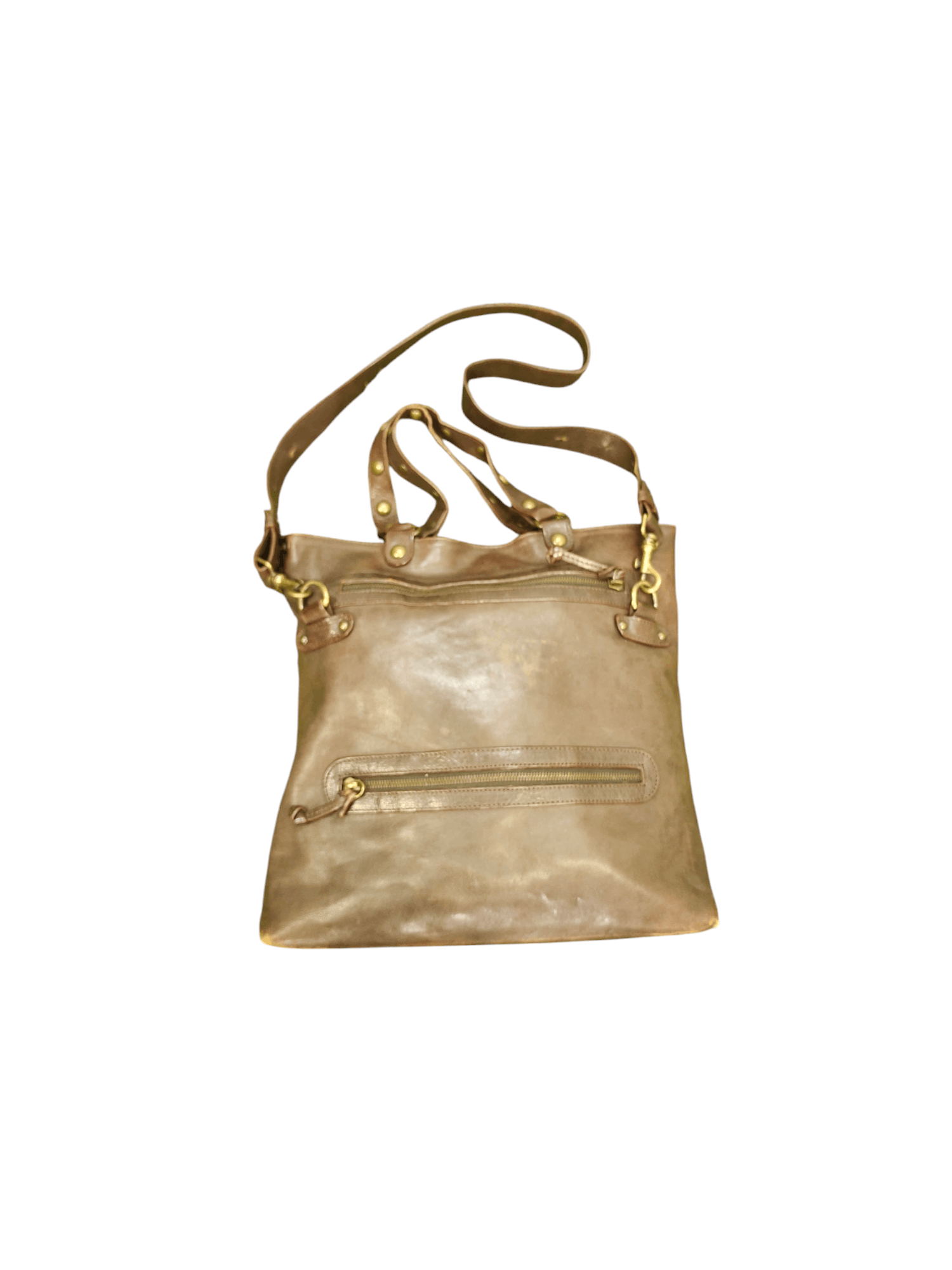 Leather Vintage Via Repubblica Italy Patina Full Leather 2 Way Bag Size ONE SIZE - 4 Thumbnail