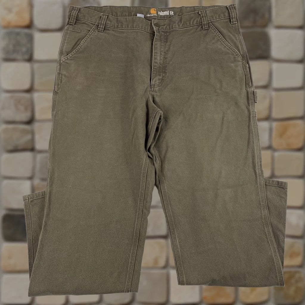 Carhartt Carhartt Pants Mens 40 x 32 Brown Carpenter Relaxed Straight Leg Workwear Rugged Size US 40 / EU 56 - 1 Thumbnail