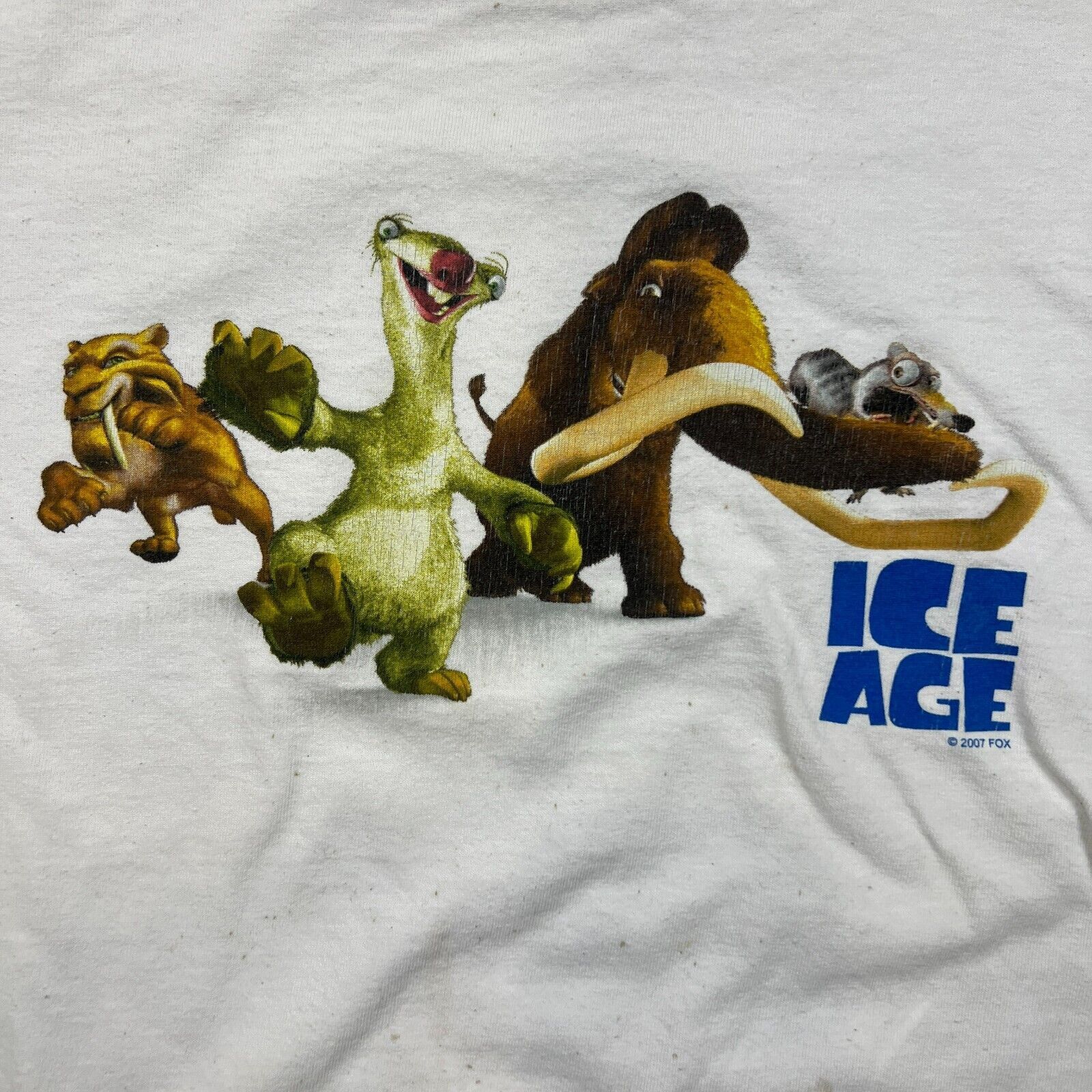 AAA × Disney × Vintage 2007 Ice Age T Shirt Youth Small Fox Movie Promo Rare Tee Size US S / EU 44-46 / 1 - 2 Thumbnail