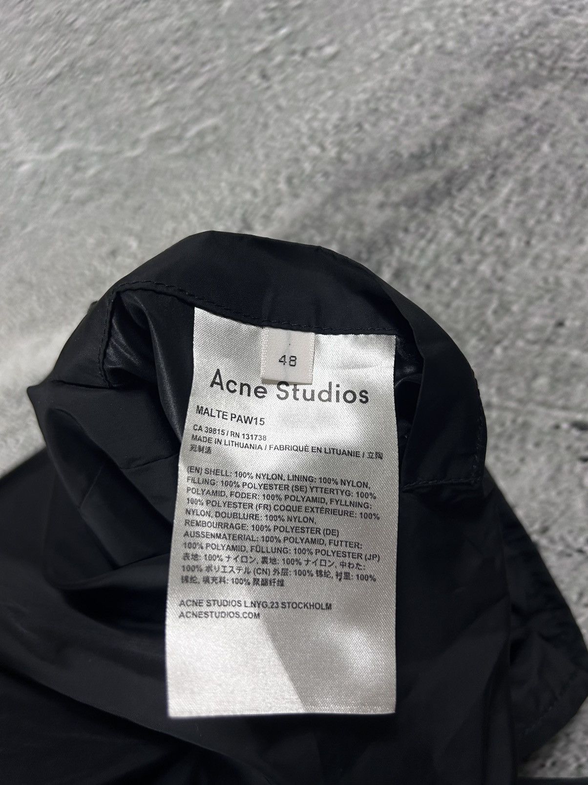 Acne Studios Acne Studios coat padded bomber jacket Malte PAW15 Size US L / EU 52-54 / 3 - 7 Thumbnail