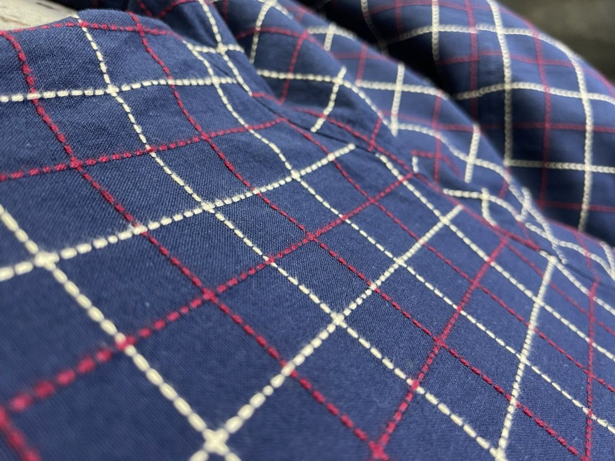 Golden Bear Golden Bear Chain-Detail Double Pocket Checked Zip-Up Shirt Size US L / EU 52-54 / 3 - 8 Thumbnail