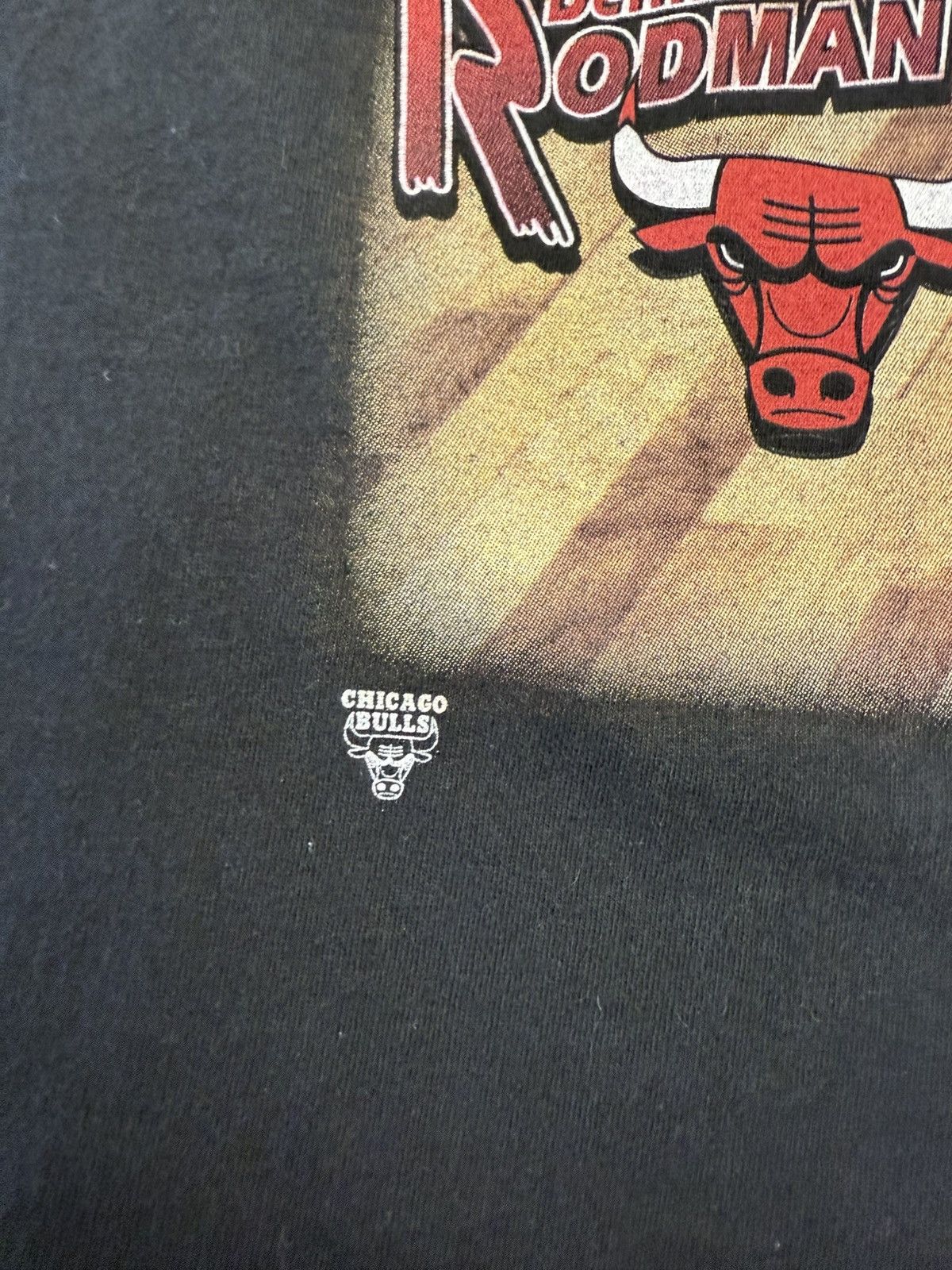 NBA × Pro Player ‘90s Vintage NBA Chicago Bulls Dennis Rodman Caricature Tee Size US XL / EU 56 / 4 - 4 Thumbnail