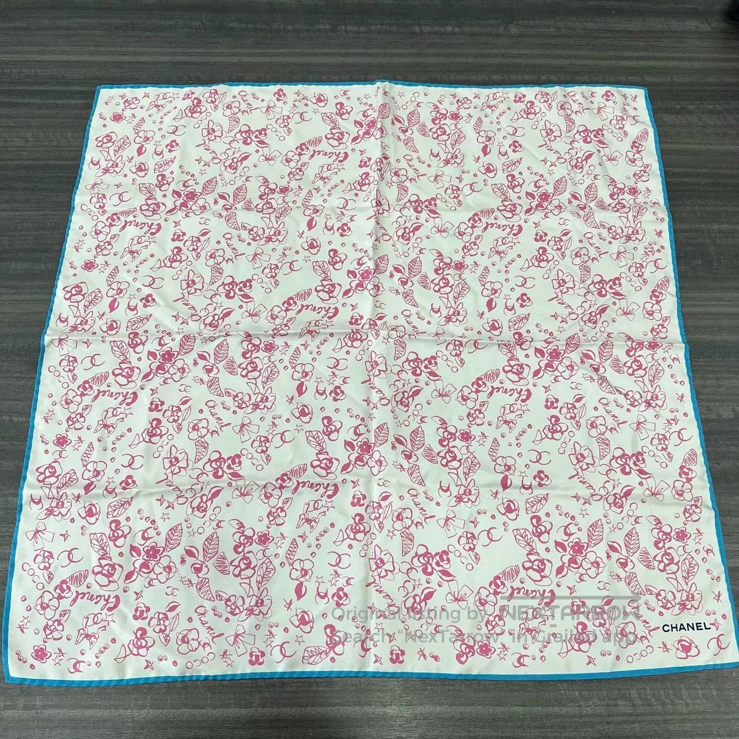 Chanel Chanel Pink Floral Silk Scarf. Size ONE SIZE - 1 Thumbnail