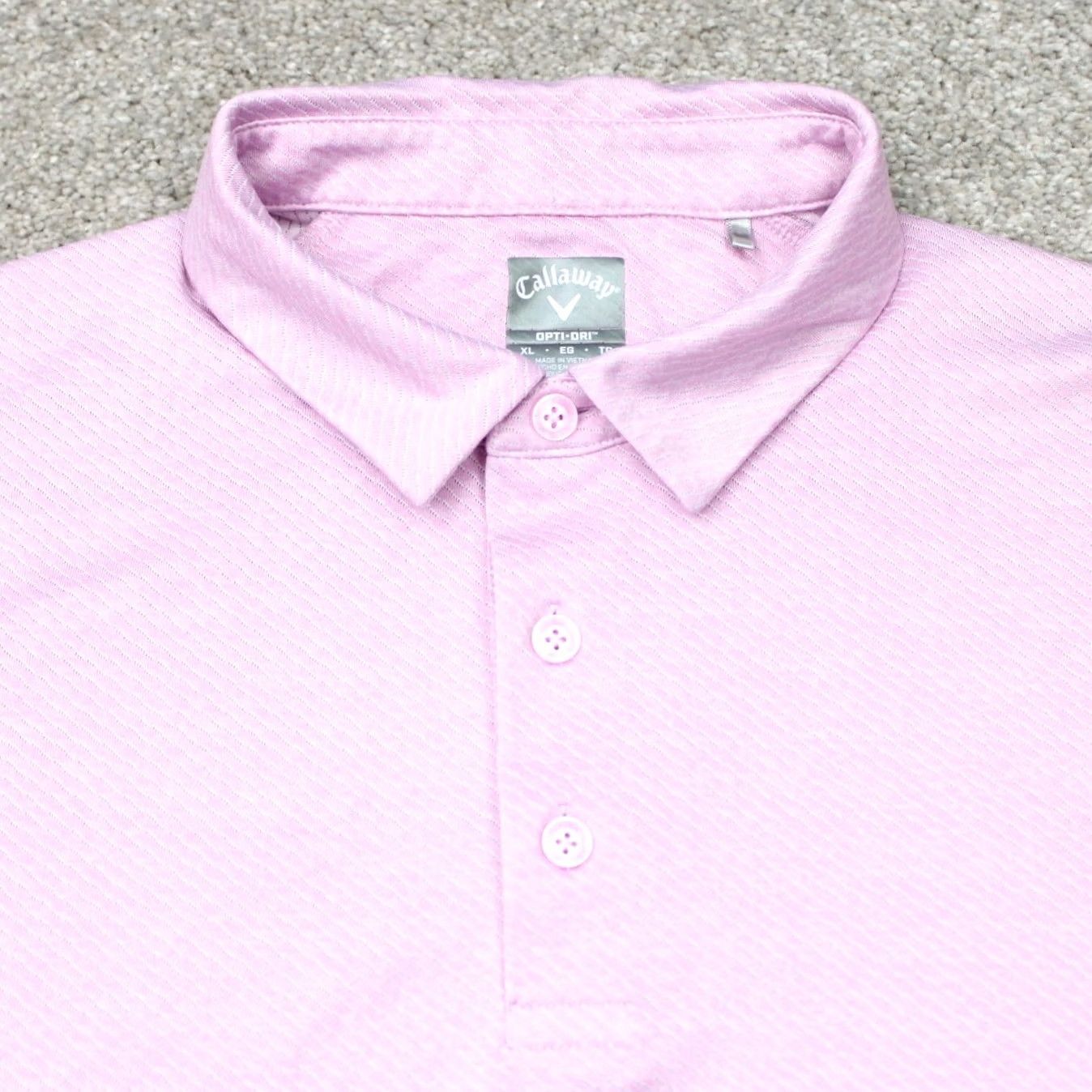Callaway Callaway Polo Shirt Mens Large Pink Striped Golf Polyester Stretch Short Sleeve Size US L / EU 52-54 / 3 - 4 Thumbnail