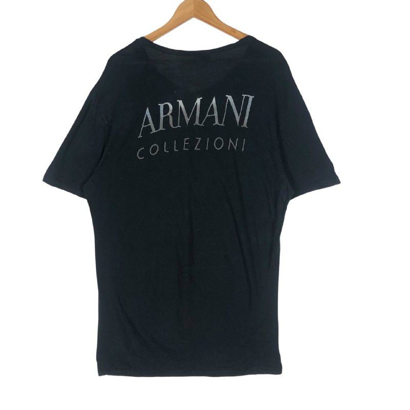Armani × Armani Collezioni × Armani Exchange Vintage Armani Collezioni V-Neck T-shirt Size US XXL / EU 58 / 5 - 5 Thumbnail