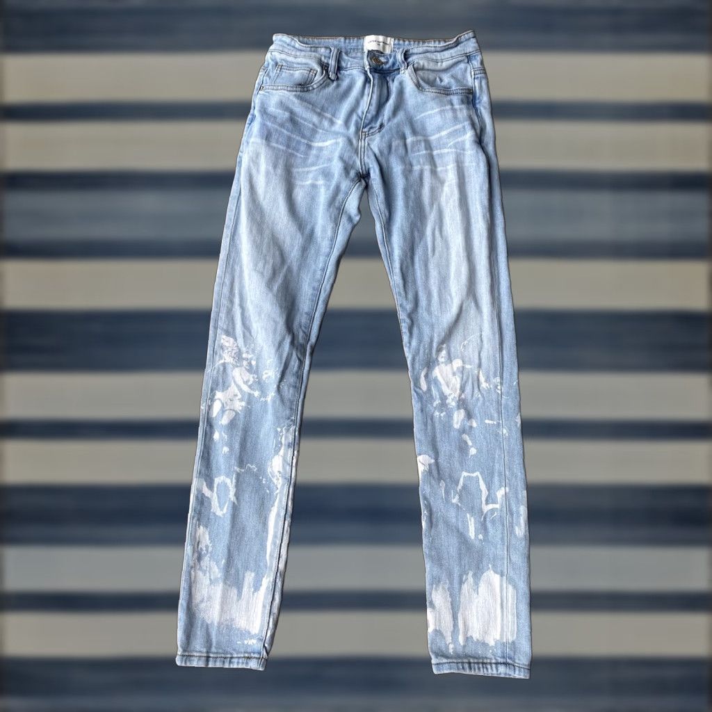 Lifted Anchors Lifted Anchors Los Angeles Cupid Angel Painted Skinny Denim Jeans Mens 30x31 v2 Size US 30 / EU 46 - 1 Thumbnail
