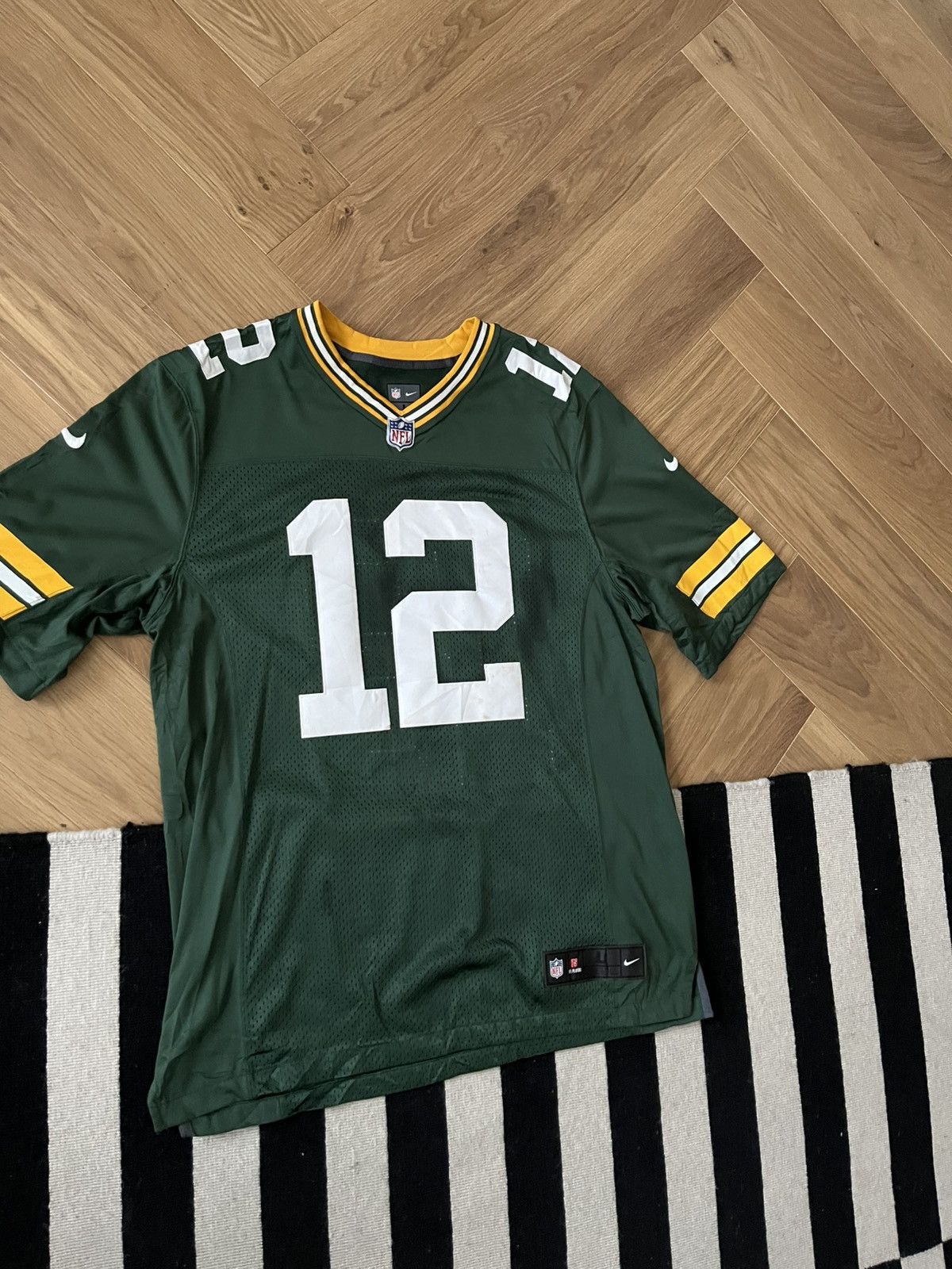 Nike Green Bay Packers #12 Aaron Rodgers NFL Jersey Aaron Rodgers Size US L / EU 52-54 / 3 - 2 Thumbnail