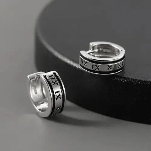 Other 925 Silver Plated Silver Hoop Earrings for Men Women Size ONE SIZE - 4 Thumbnail
