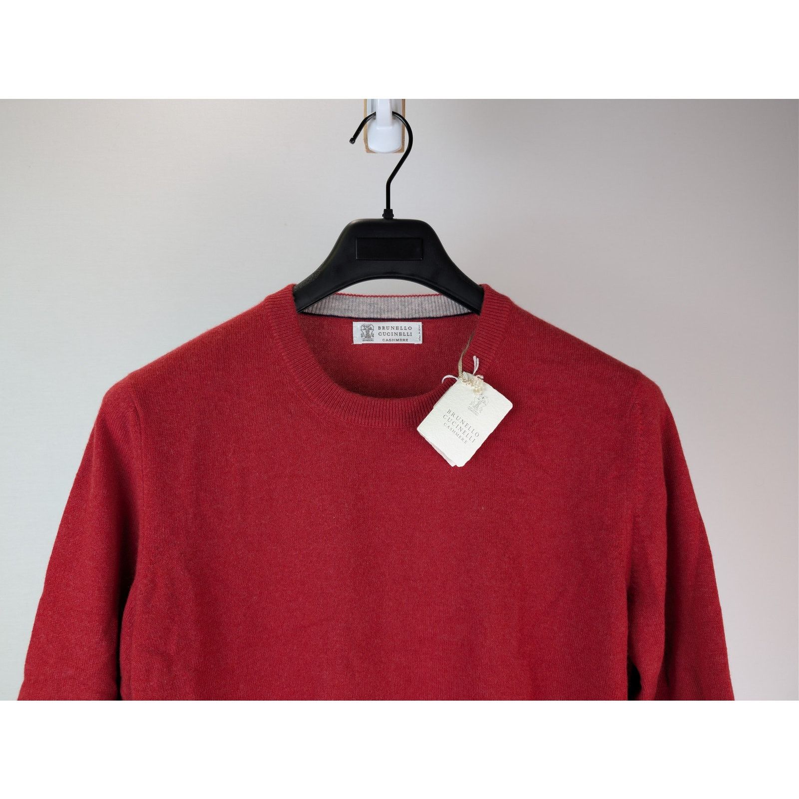 Brunello Cucinelli o1rshd1 CC20 Cashmere Crewneck Sweater in Red Size US M / EU 48-50 / 2 - 3 Thumbnail