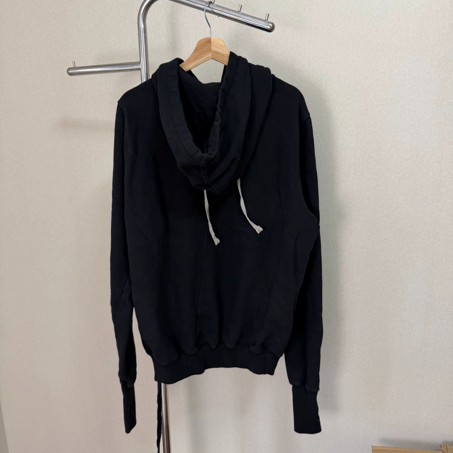 Rick Owens Rick Owens Drkshdw Black Sash Cord-back Hoodie Fleece Size L / US 10 / IT 46 - 2 Thumbnail