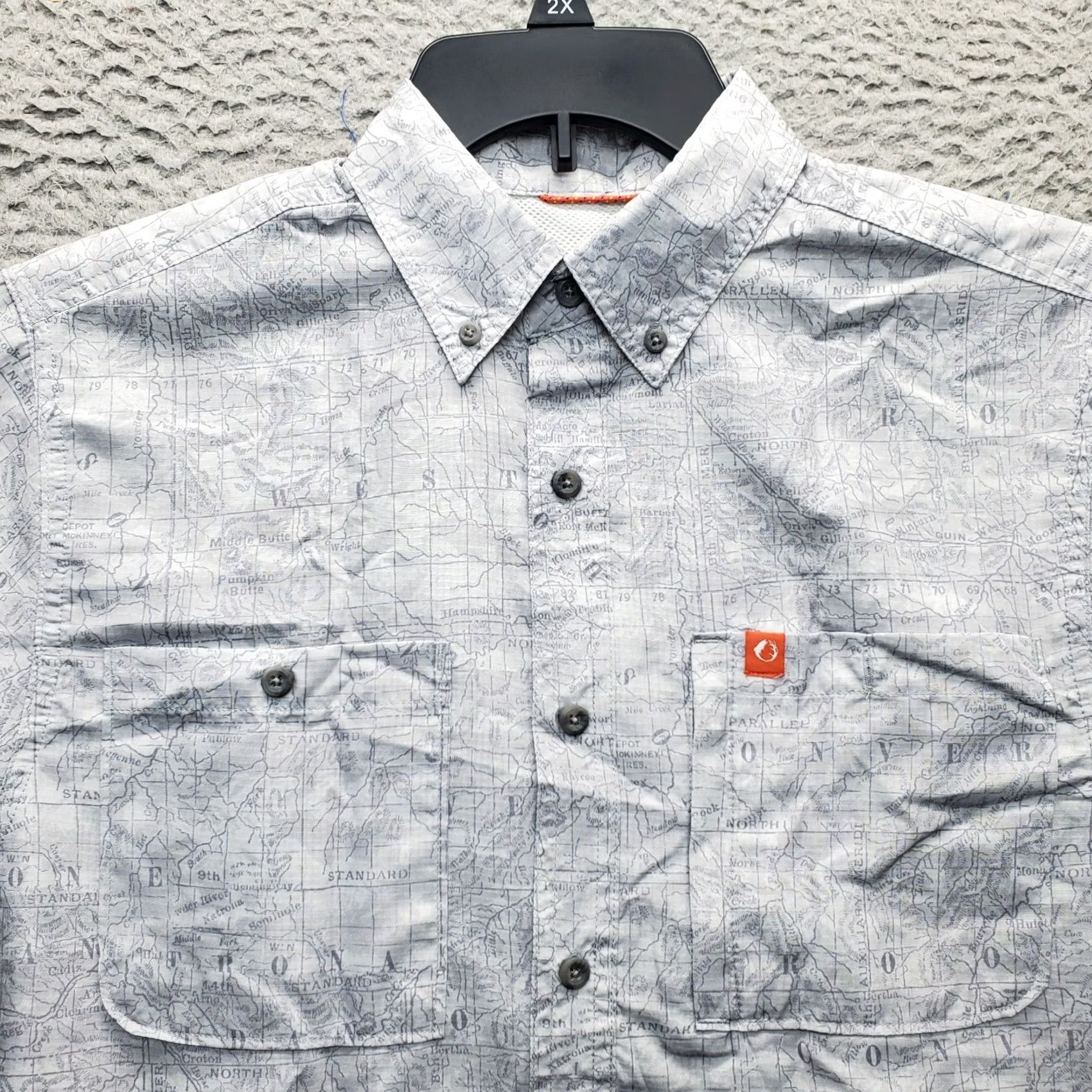 Vintage The American Outdoorsman Fishing Shirt Mens S Button-Down Multi World Atlas Size US S / EU 44-46 / 1 - 5 Thumbnail
