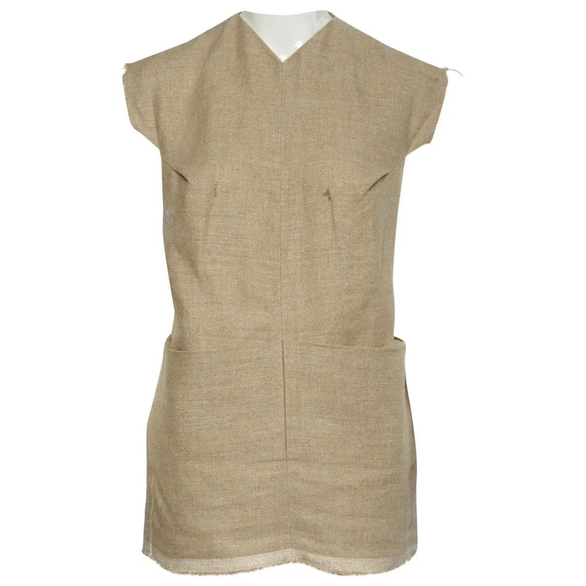 Celine 💥Celine Phoebe Philo Linen Gilet Beige Tank Top Size S / US 4 / IT 40 - 2 Thumbnail