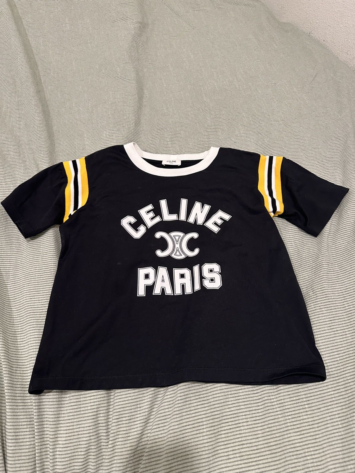 Celine Celine Paris Tank Top in Cotton Jersey, Blue, M