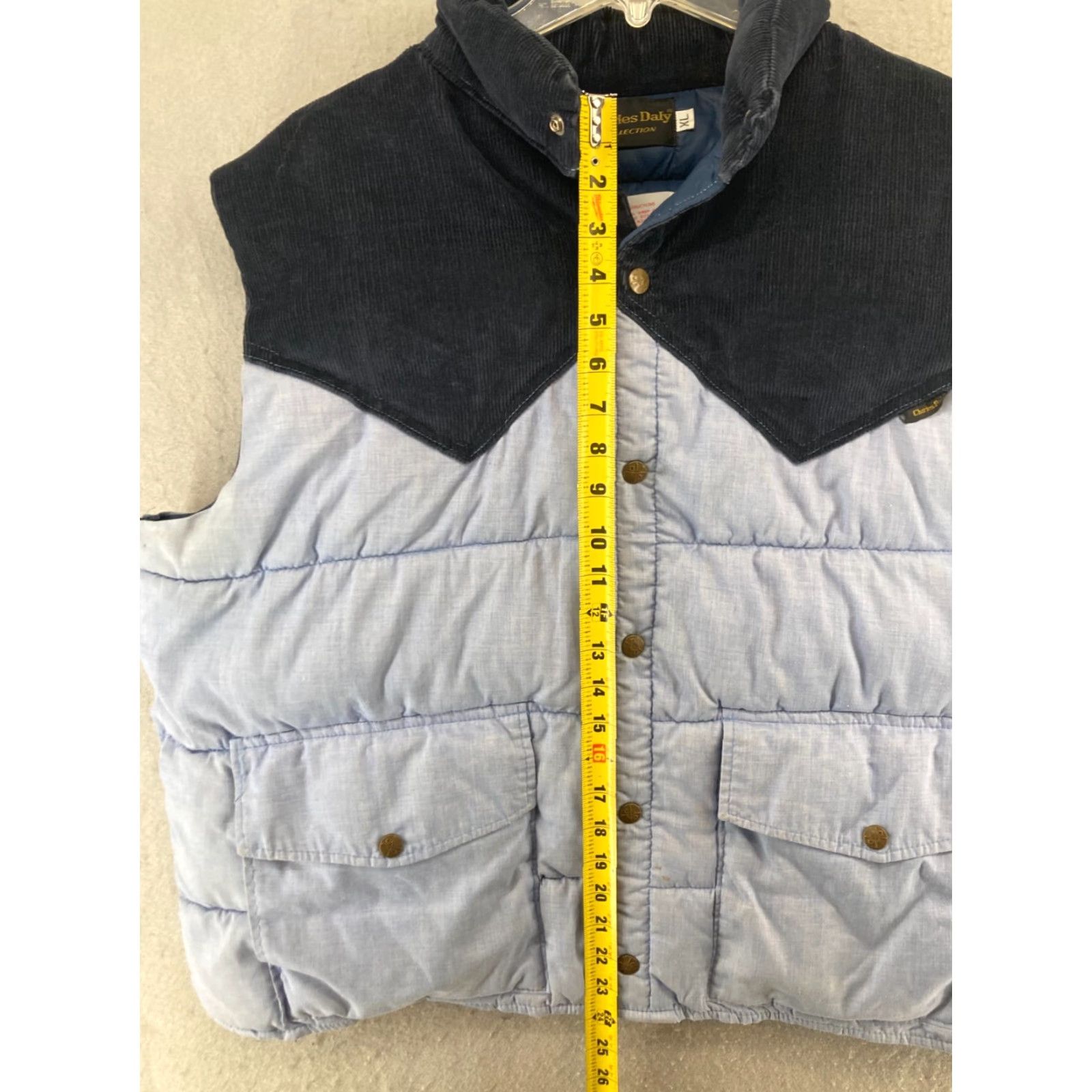Vintage VINTAGE Charles Daly Mens Puffer Vest XL Blue Snap Outdoor Size US XL / EU 56 / 4 - 3 Thumbnail