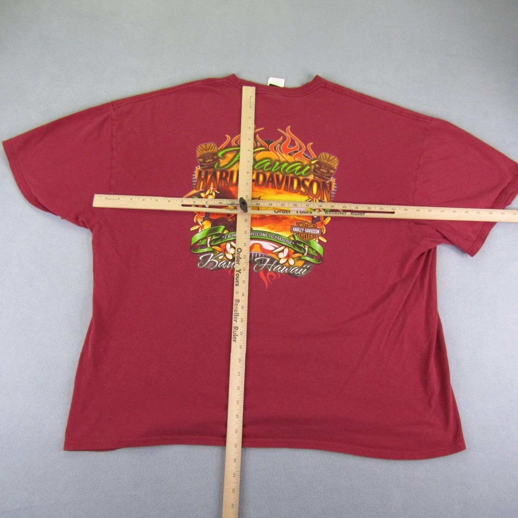 Harley Davidson Harley Davidson Shirt Mens 3XL Red Hawaiian Aloha Kauai Hawaii Motorcycles Biker Size US XXL / EU 58 / 5 - 7 Thumbnail