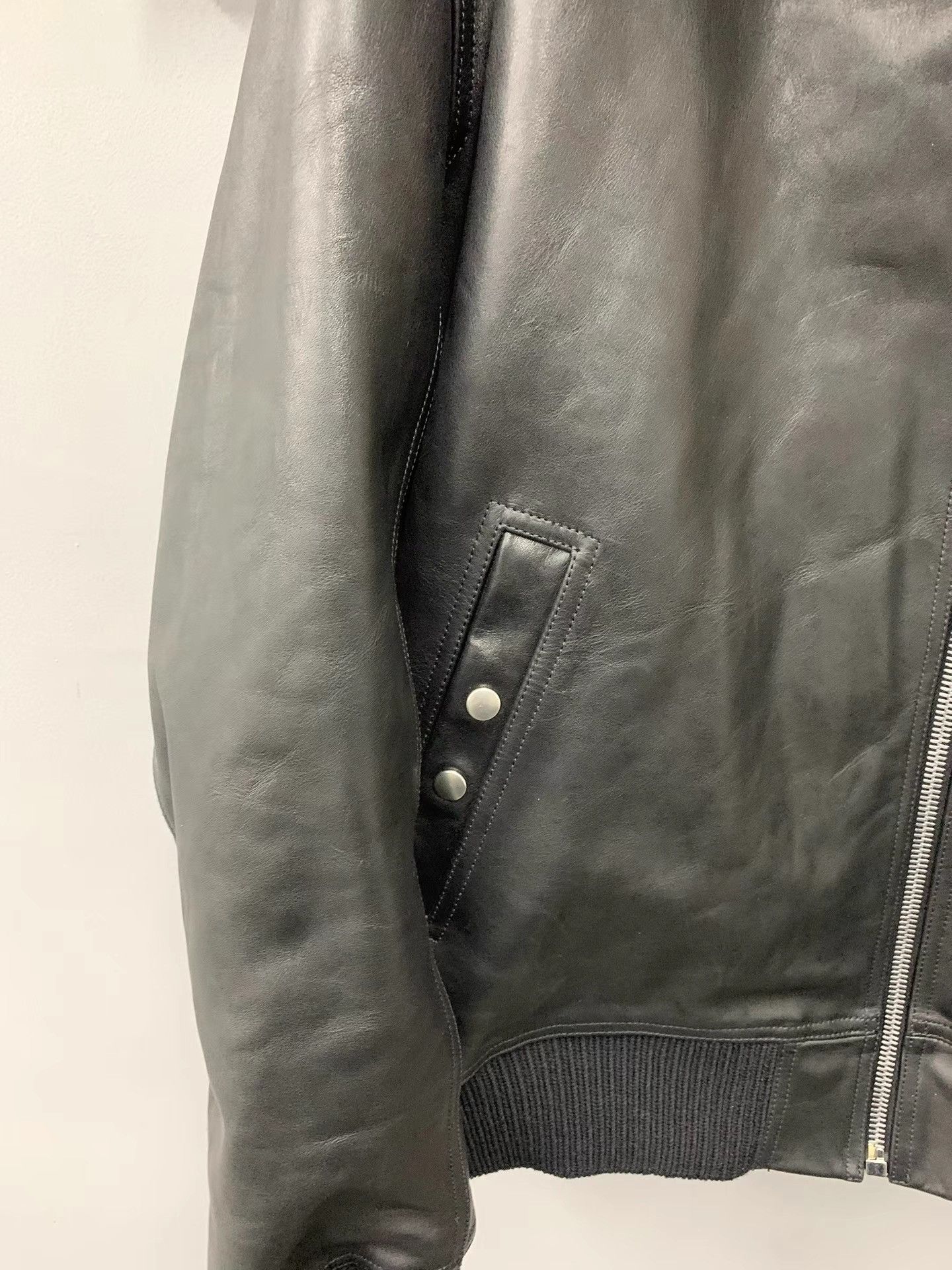 Rick Owens Rick Owens 25FW Runway Stand Collar Leather Jacket K34 Size US M / EU 48-50 / 2 - 3 Thumbnail