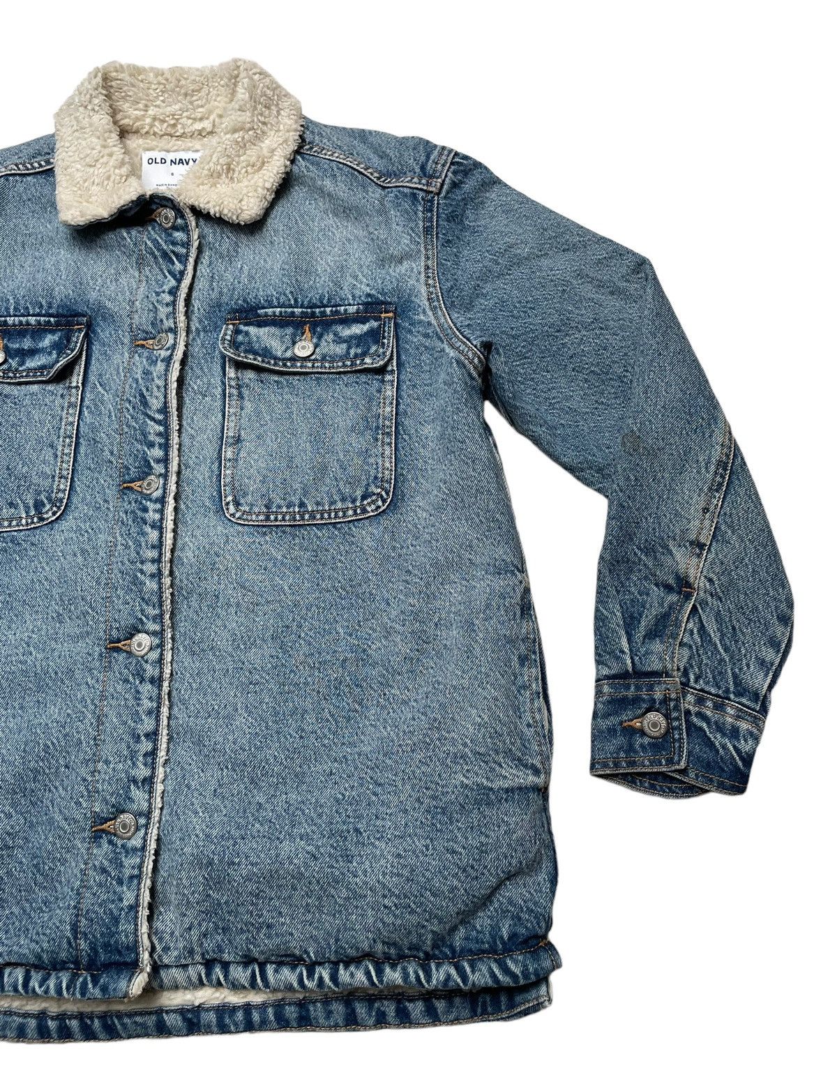 Designer × Old Navy × Vintage Vintage Brand Old Navy Sherpa Denim Jacket 2000s Size US S / EU 44-46 / 1 - 4 Thumbnail