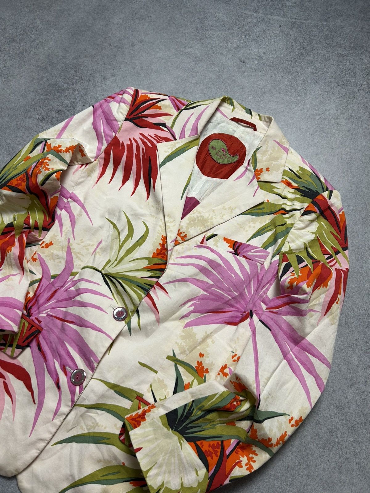 Etro Vintage Etro Milano flowers floral pattern Blazer Jacket Size M / US 6-8 / IT 42-44 - 2 Thumbnail