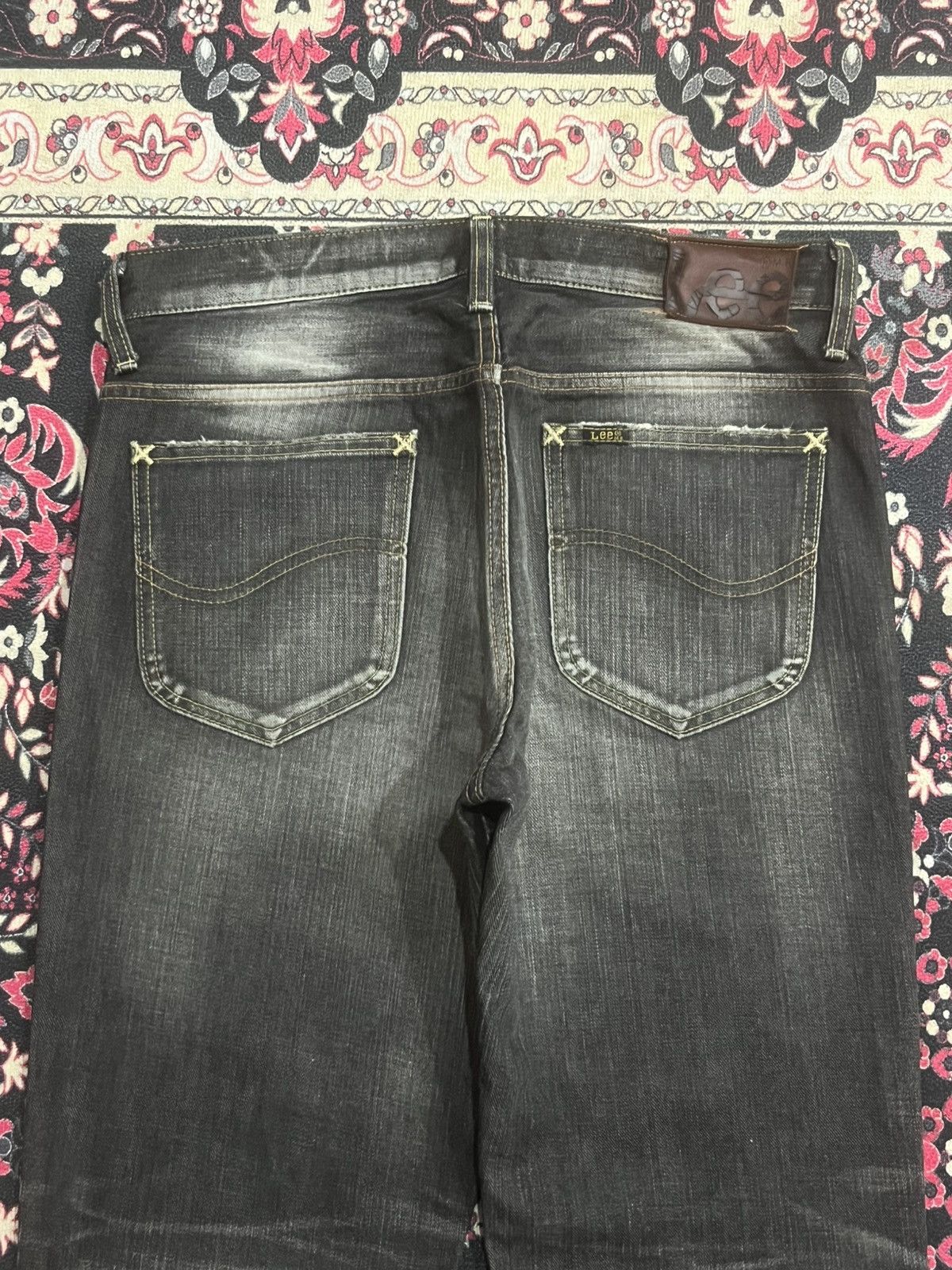 Lee Vintage Lee Rider Sanforized Black Faded Whisker Jeans Size US 31 - 7 Thumbnail