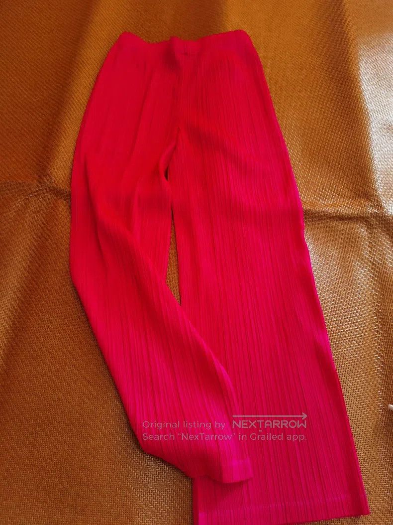 Issey Miyake Issey Miyake Fuchsia Pleated Pants Size 25" / US 0 / IT 36 - 2 Thumbnail