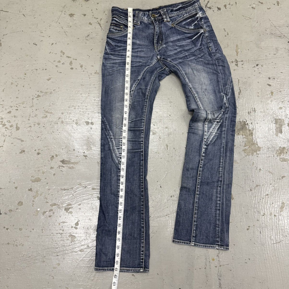 Michel Klein 2000s Mk.Michel Klein Homme Buckle Back Punk Panel Jeans Size US 30 / EU 46 - 7 Thumbnail