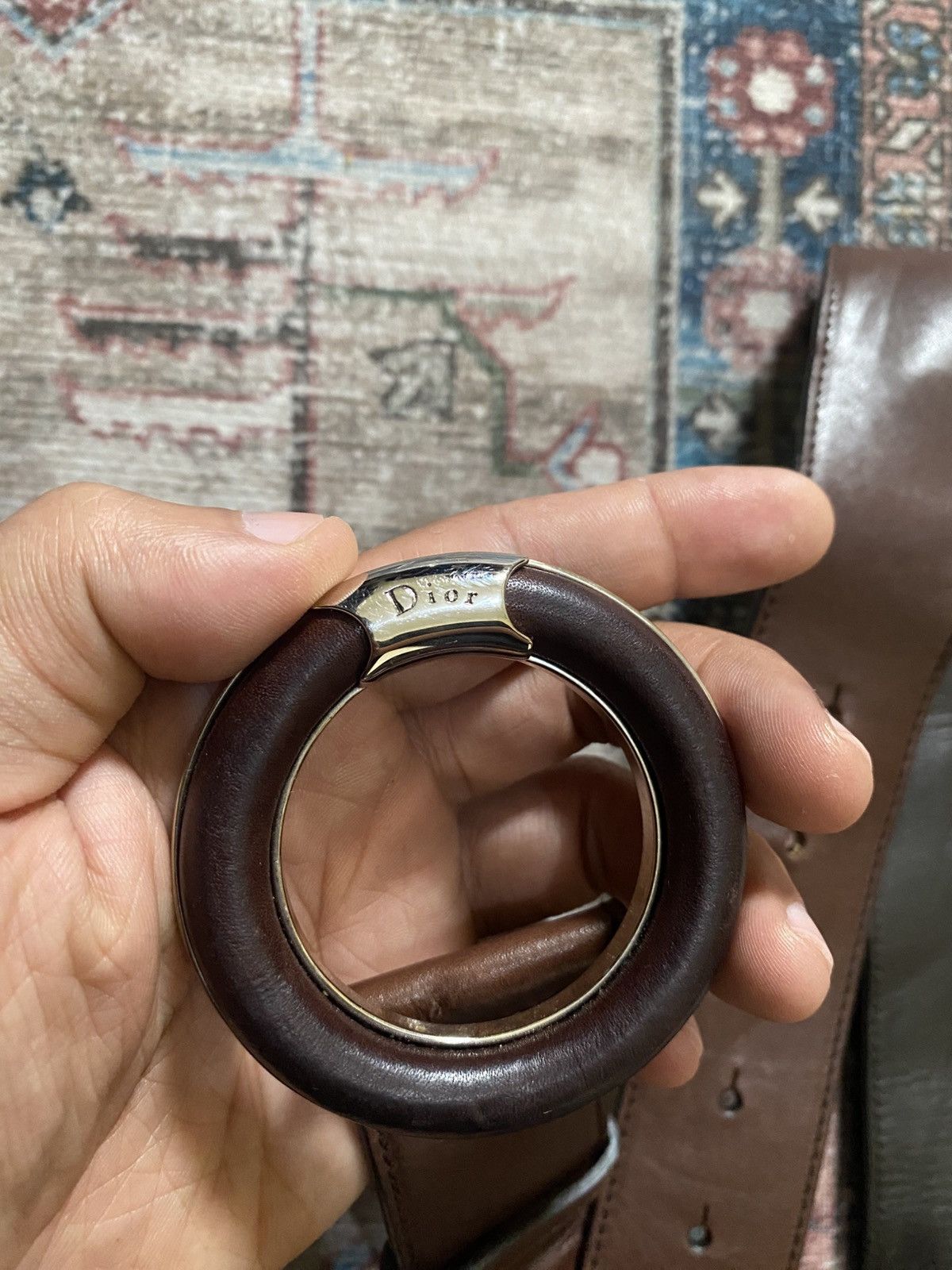 Christian Dior Monsieur Christian Dior O leather Belt Size ONE SIZE - 2 Thumbnail