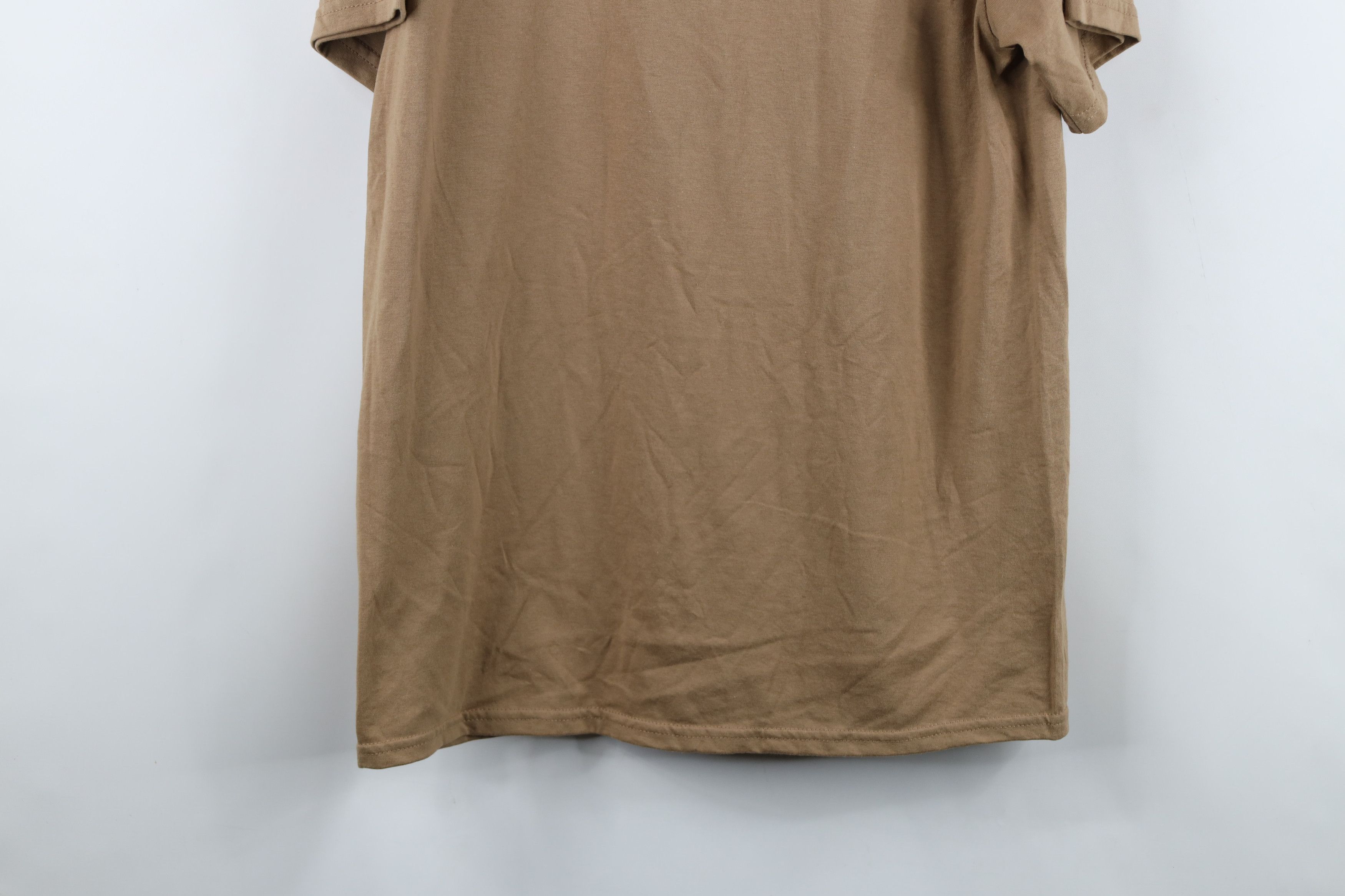 Vintage Vintage 90s Streetwear Short Sleeve T-Shirt Beige Khaki Size US L / EU 52-54 / 3 - 14 Thumbnail
