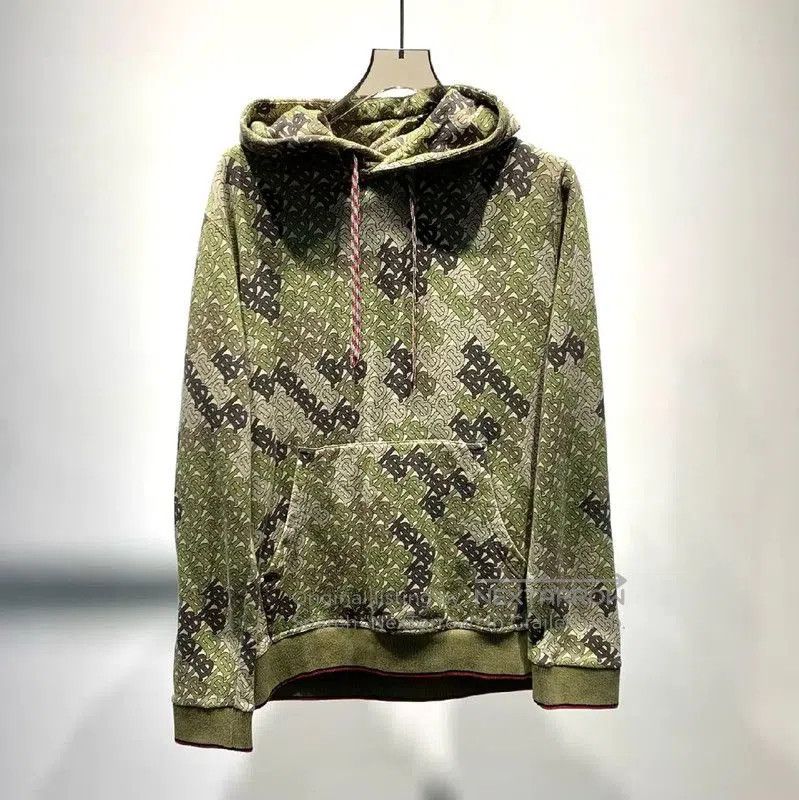 Burberry Burberry Green Cotton Men's Hoodie. Size US L / EU 52-54 / 3 - 1 Thumbnail