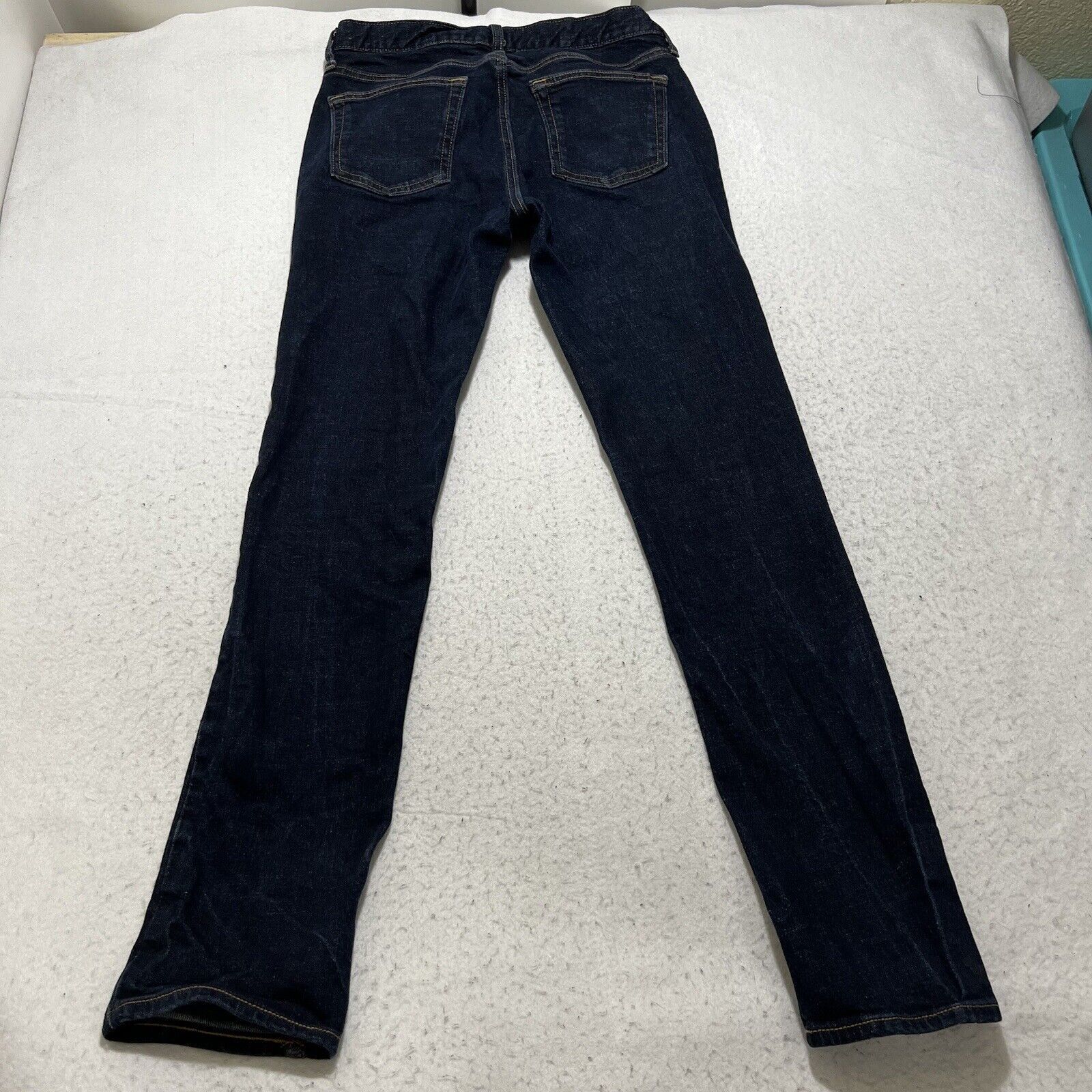 Old Navy Old Navy 32x33 Skinny Denim Jeans Dark Navy Blue Size US 32 / EU 48 - 6 Thumbnail