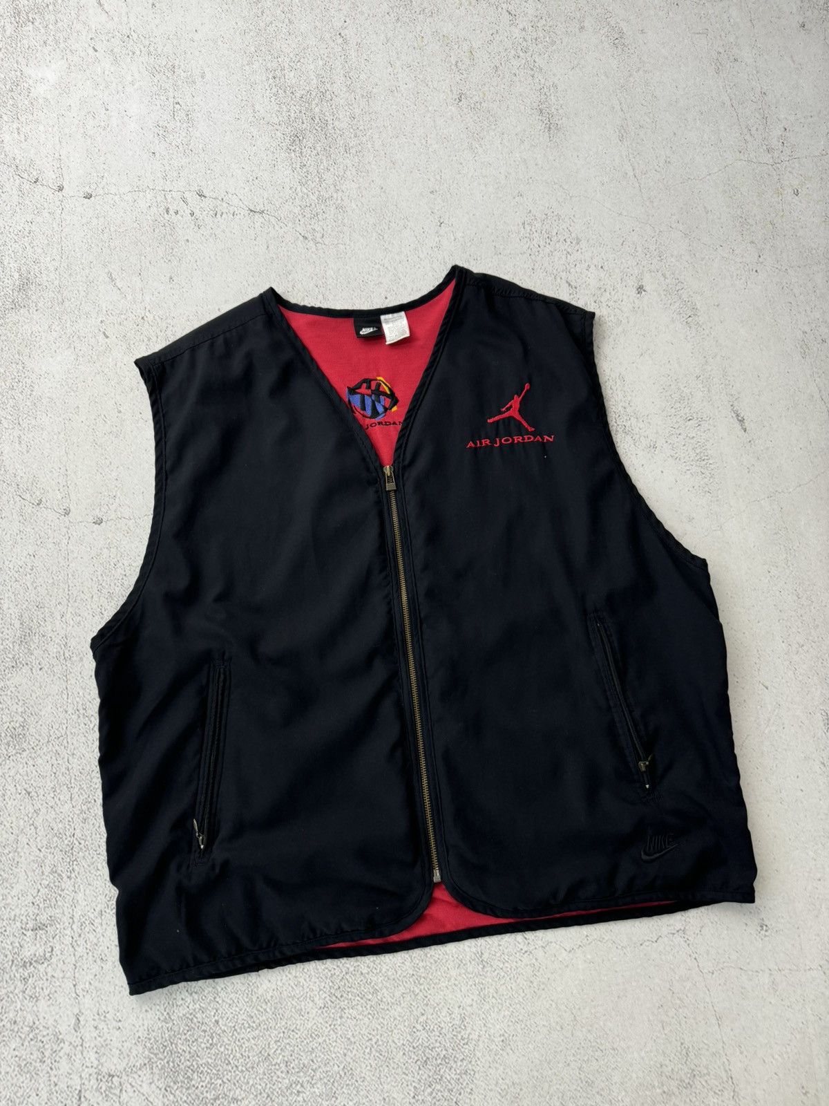 Jordan Brand × Nike × Vintage Nike Air Jordan Vintage Logo Vest Size US XL / EU 56 / 4 - 2 Thumbnail